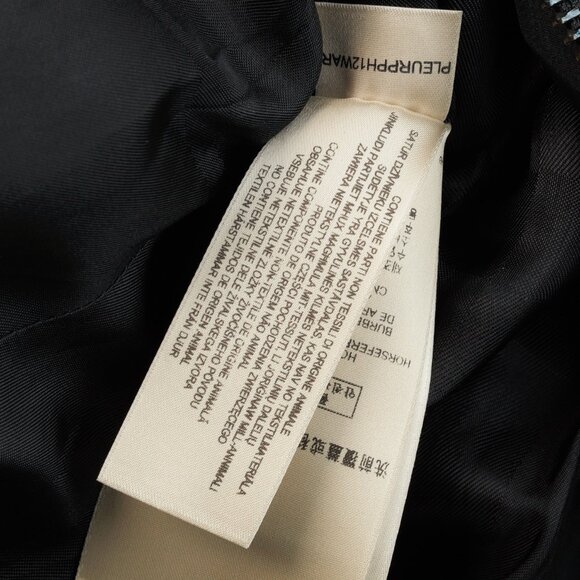 Burberry Roemead Black Allover Ruched Zip Coat - Picture 13 of 13